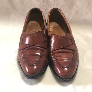 Chestnut calf leather butterfly loafers